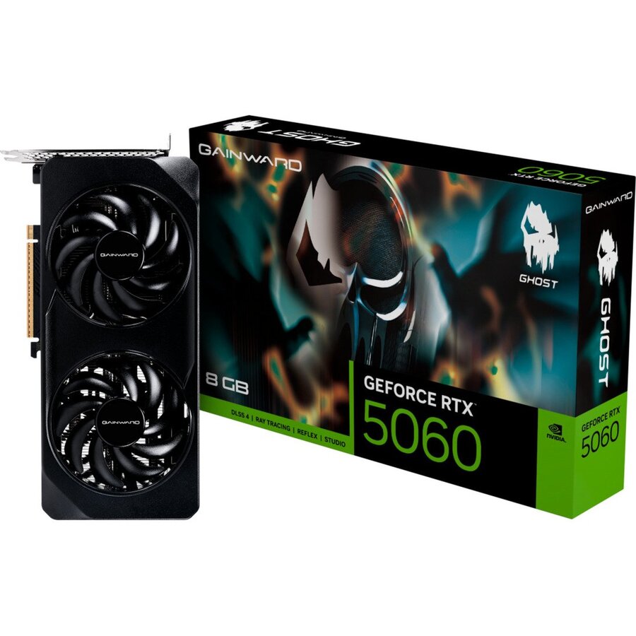 Placa video GeForce RTX 5060 Ghost 8GB, graphics card DLSS 4, 3x DisplayPort, 1x HDMI 2.1