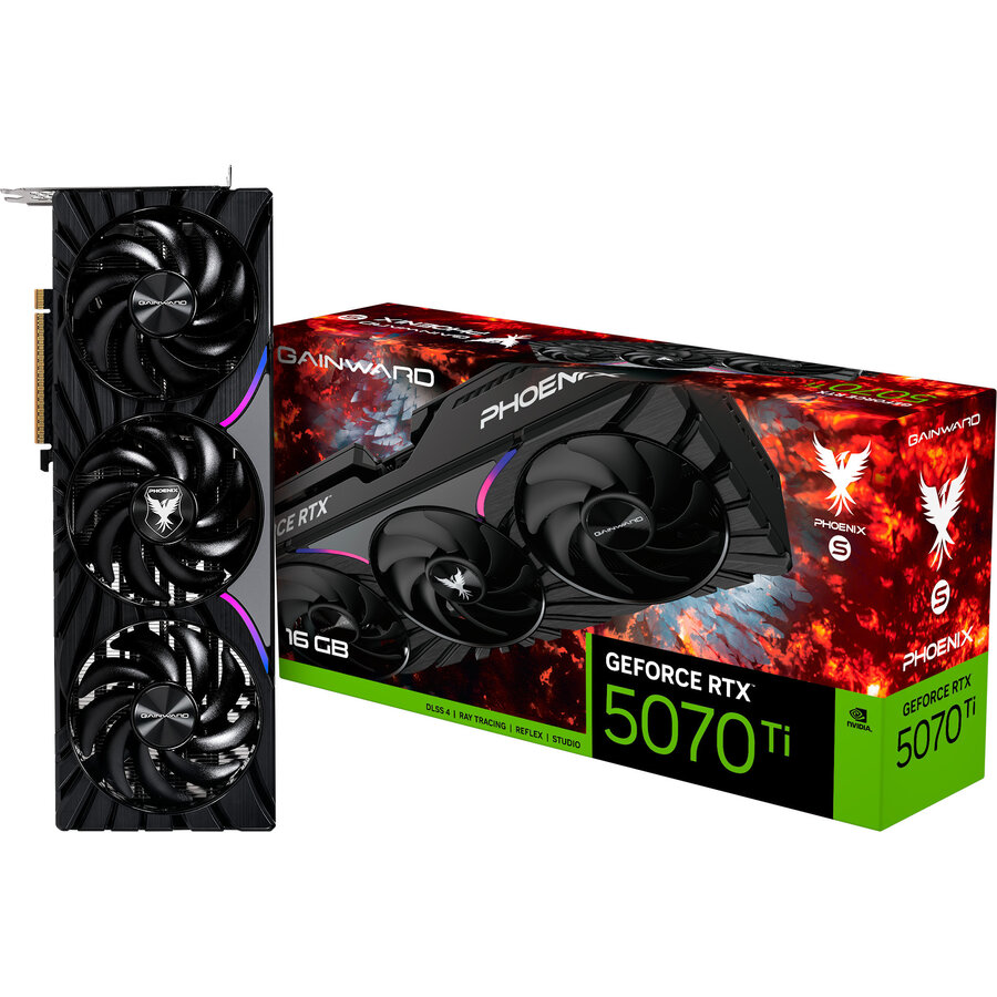 Placa video GeForce RTX 5070 Ti Phoenix-S, graphics card DLSS 4, 3x DisplayPort, 1x HDMI 2.1