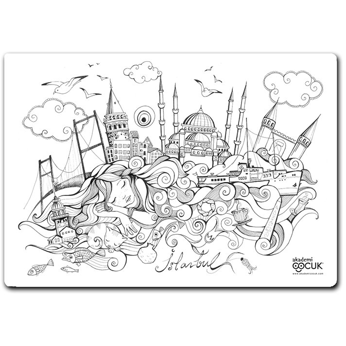 Plansa pentru Colorat Istanbul