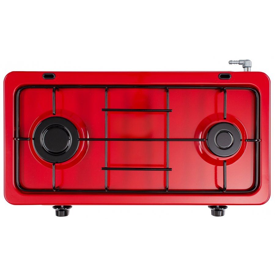 Plita Aragaz AMORFO 2 Gaz 2 arzatoare Red + Capac Metalic