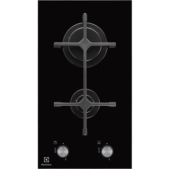 Plita EGC3322NVK Gaz  2 arzatoare sticla ceramica negru