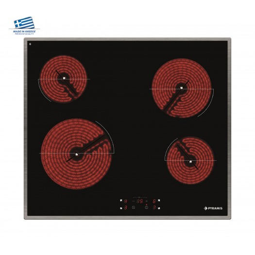 Plita Electrica PHC61430IFB Black Glass  Inox Vitroceramica Touch Control Tehnologie OSD Negru