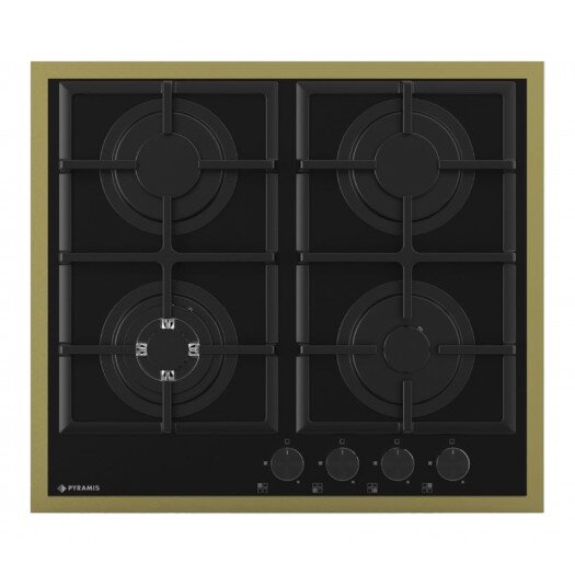 Plita Gaz 080 4 Arzatoare Wok  59cm  PVD Gold