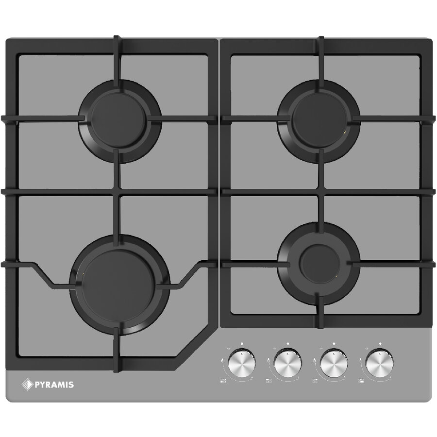 Plita Gaz 60PG 6604 Glass Si Fonta Gri