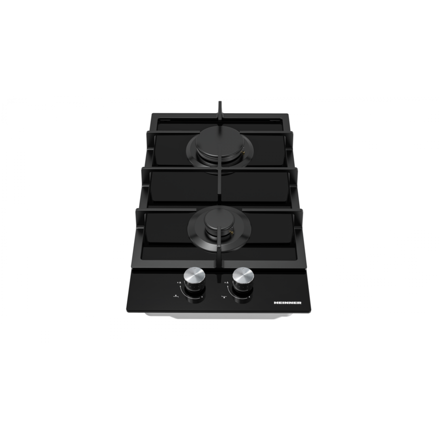 Plita Gaz HBH-M302FGBK Incorporabil 2 Arzatoare Aprindere Electrica Sticla Negru