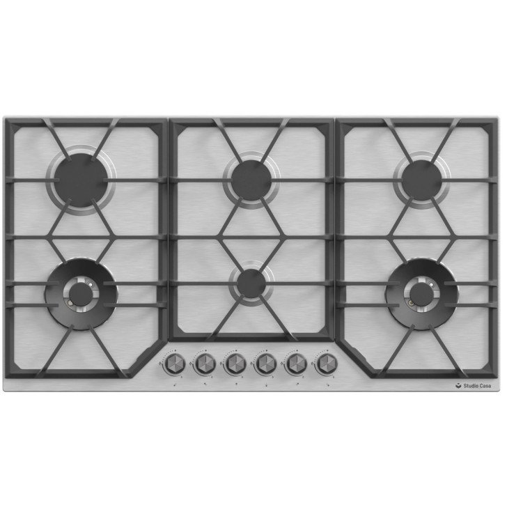 Plita incorporabila Ariana 6 arzatoare 90cm Black Inox