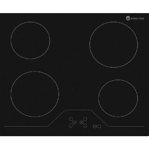Plita incorporabila electrica VCR4RSP60DIGI Vitroceramica 4 zone de gatit Panou de comanda digital Sticla neagra
