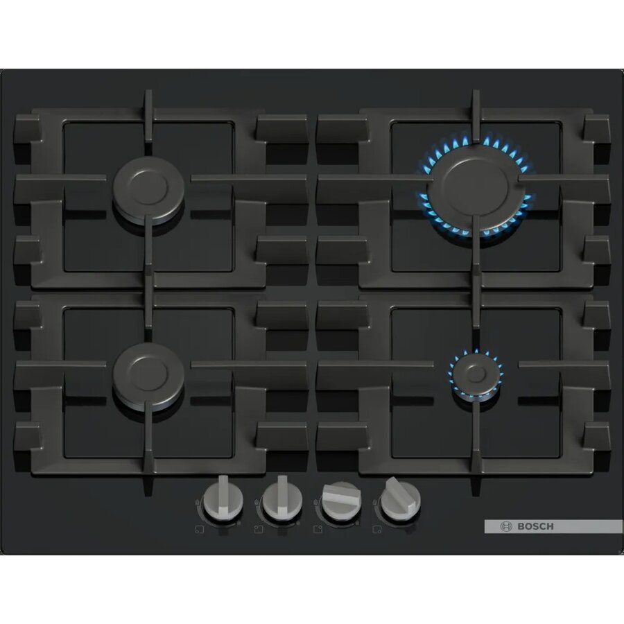 Plita PNP6B6K40 Gaz 60Cm Quartz Negru