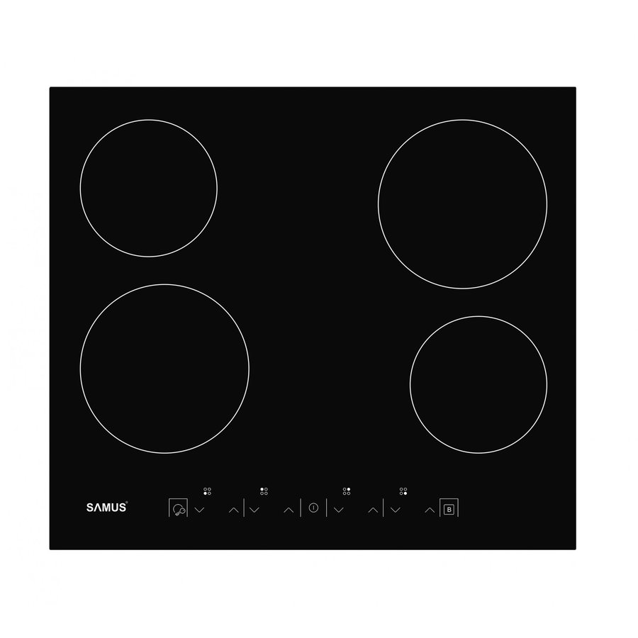 Plita Vitroceramica PSVE-64BG3 60cm 4 Arzatoare Negru