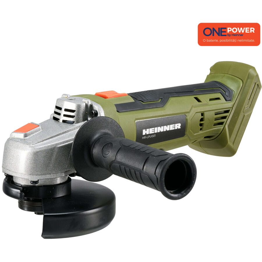 Polizor Unghiular HR-LPU001 One Power 18V 9500RPM fara Acumulator Inclus Verde/Negru