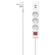 Power Strip 3-Way USB-C/A 18 W PD/FC Switch Flat Plug 1.4 m