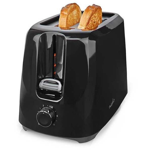 Prajitor de Paine 2 Compartimente 6 Niveluri 700W Negru