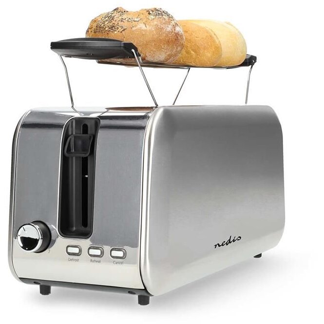 Prajitor de Paine 2 Compartimente 7 Niveluri 1450W Aluminiu