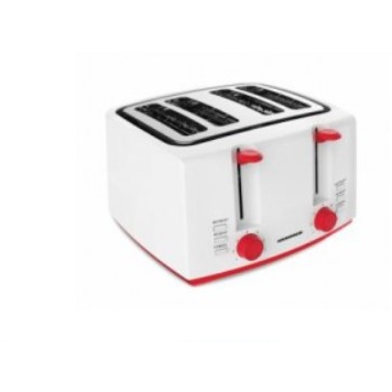 Prajitor de paine HTP-1300WHR 1300W 4 felii Alb / Rosu