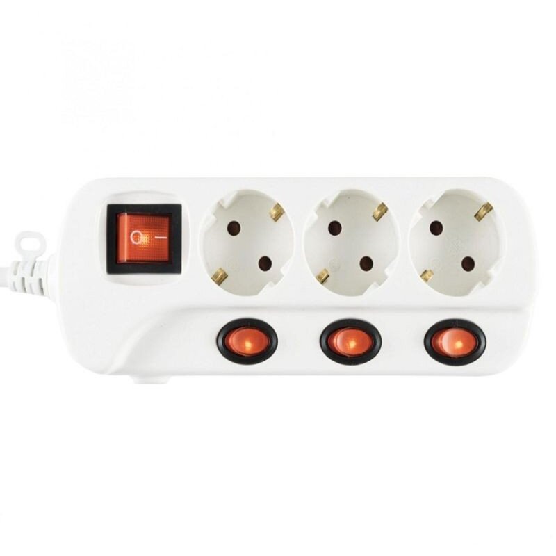 Prelungitor 3 Socluri Buton Individual Protectie Copii 1.5M Alb