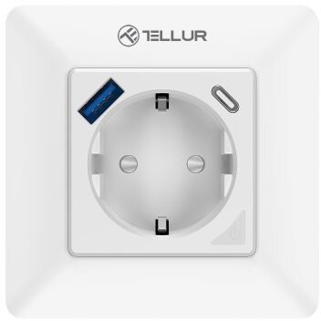 Priza de Perete WiFi Smart TLL331531 3600W 16A PD 20W USB 18W Monitorizare Consum Alb