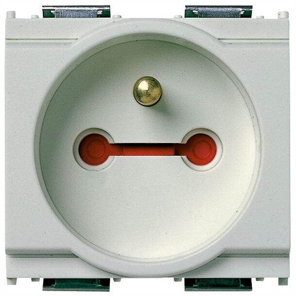 Priza Incastrata Clips 1 Modul IP20 16A 250V Alb