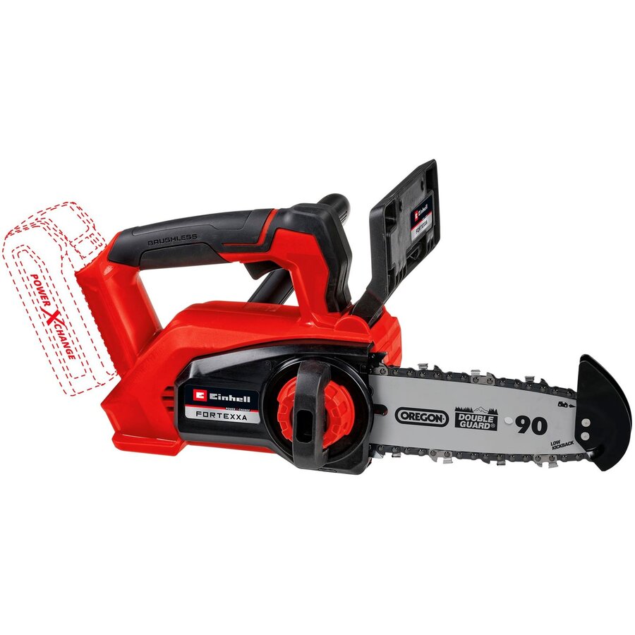 Professional cordless chainsaw FORTEXXA 18/20 TH, electric chainsaw (red/black, without battery and charger)