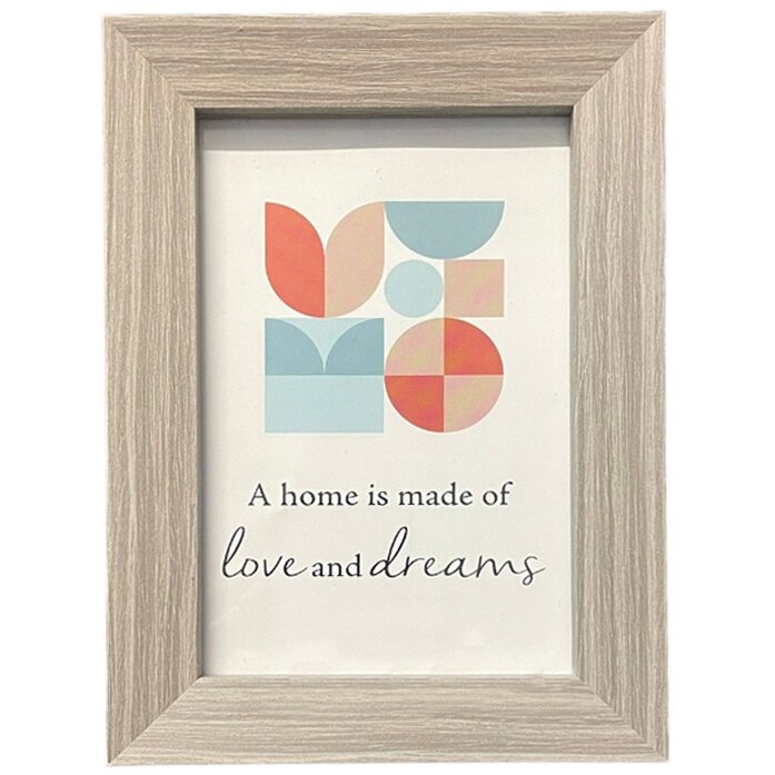 Rama Foto Freya De Birou Sau Perete 10x15Cm Design Simplu Cadru Lemn Gri