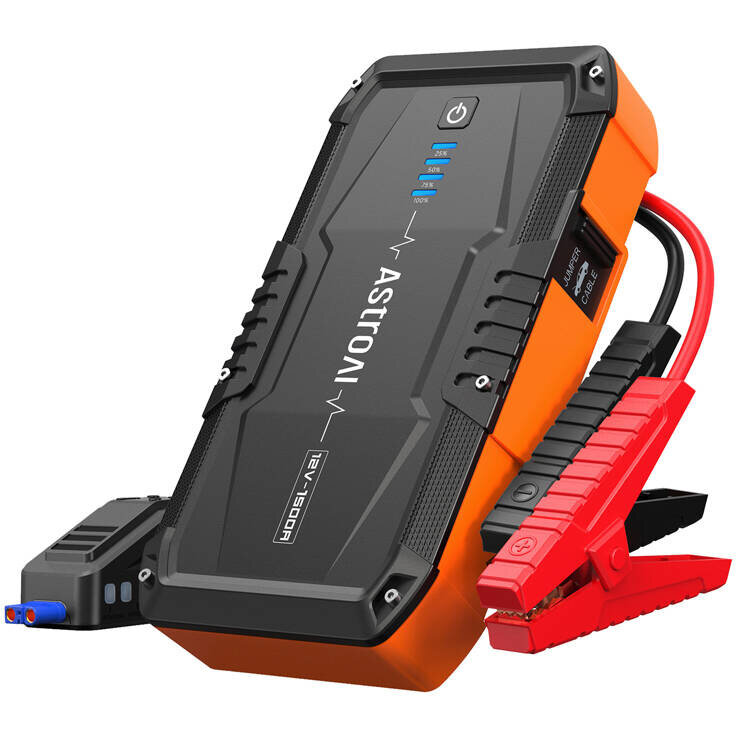 Redresor Auto S8 3in1 Jump Starter 1500A + Powerbank 10000mAh + Lumina LED Negru