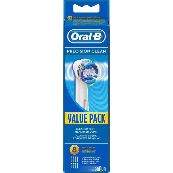 Rezerva Periuta Dinti EB20RX-8 Precision Clean 8 pcs Alb