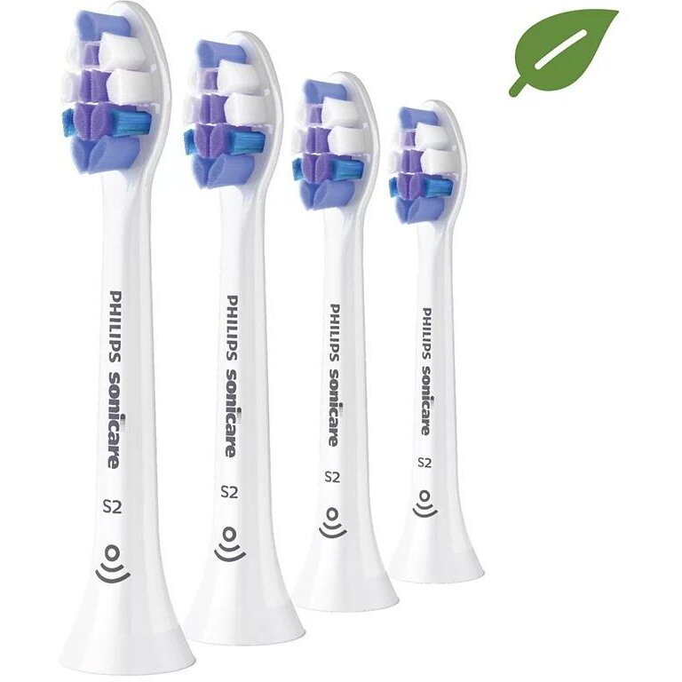 Rezerve Sonicare Sensitive HX6054/10 Pachet De 4 Capete De Periere Standard Click-on Sincronizarea Modurilor BrushSync Alb