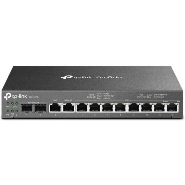 Router ER7212PC  Gigabit 2 Gigabit SFP WAN/LAN   1x Gigabit RJ45 WAN   1x Gigabit RJ45 WAN/LAN  Omada 3-in-1 Gigabit VPN    Negru
