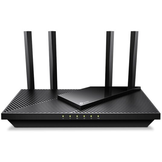Router Wireless Archer AX55 Pro   AX3000  3000Mbps 1x2.5 Gbps WAN/LAN  1xGigabit WAN 3x  Gigabit LAN 1xUSB 3.0  2.4Ghz/5Ghz Dual Band WI-FI   Negru