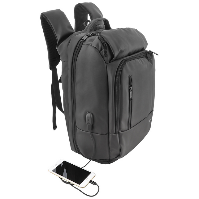 Rucsac laptop Business XL cu port USB 17.3 inch Negru