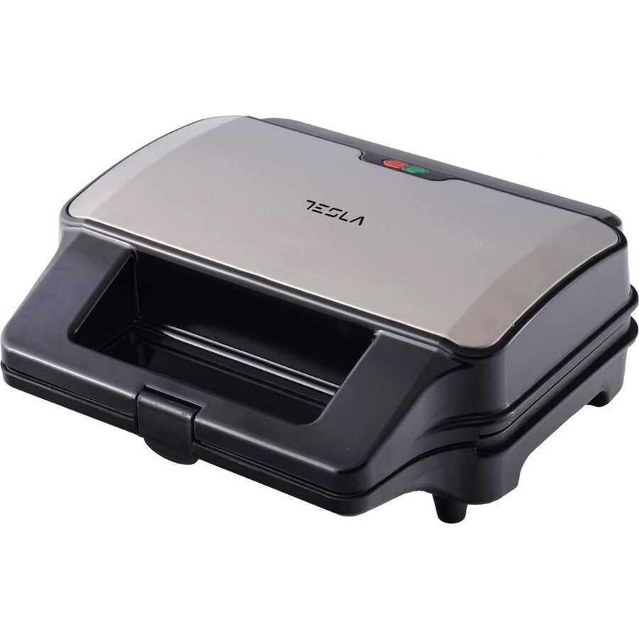 Sandwich Maker 3 In 1 MG201BX 900W Placi Detasabile Antiaderente LED Negru/Inox