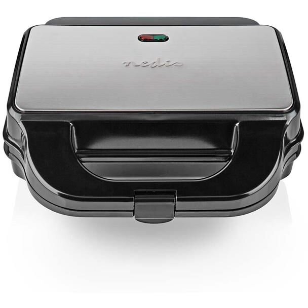 Sandwich Maker Grill Waffle 900W Placi Antiaderente 28 x 15Cm Otel Inoxidabil/Plastic