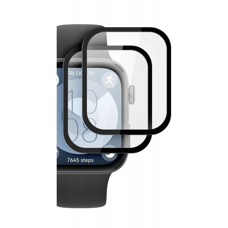 Set 2 Foli protectie compatibil cu Huawei Watch Fit 3 Black