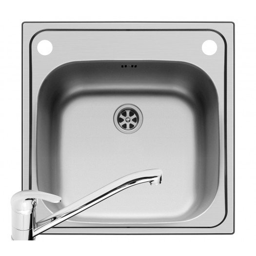 Set 2IN 1 Chiuveta Inox INSET 1B SM + Baterie