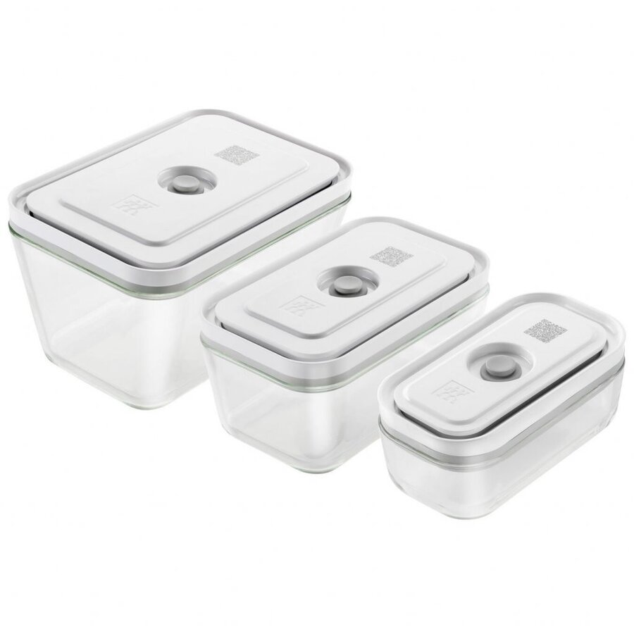 Set 3 Caserole Pentru Vidat Din Sticla Fresh & Save