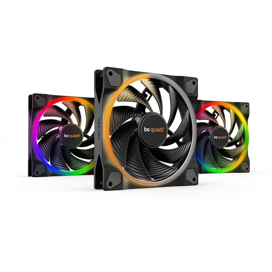 Pachet 3 x Ventilator LIGHT WINGS RGB 140mm PWM High