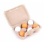 Set 6 Oua De Jucarie Din Lemn In Cofraj De Carton Multicolor