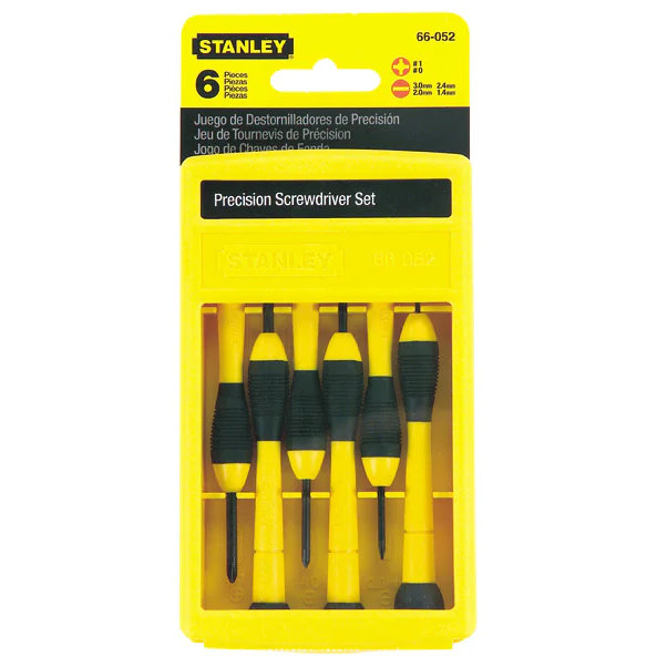 Set 6 Surubelnite FATMAX Precizie Dreapta 1.4/2/2.4/3mm Phillips PH0 PH1 Negru/Galben