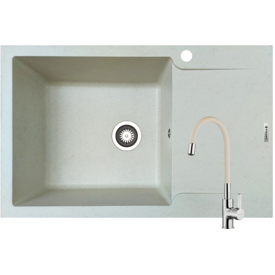 Set Chiuveta bucatarie + Baterie Flessi Magnifica Durothek 1B 1D ST Avena