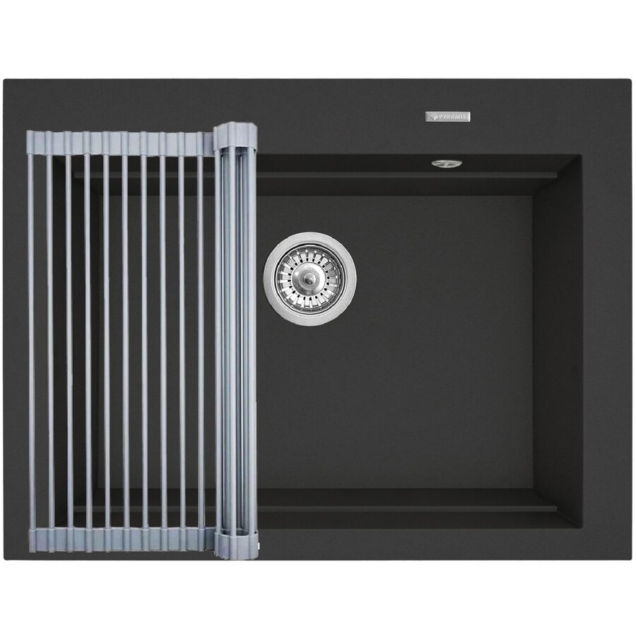 Set Chiuveta Granit + Suport multifunctional ROLL UP SIROS 67x51.5 1B Carbon