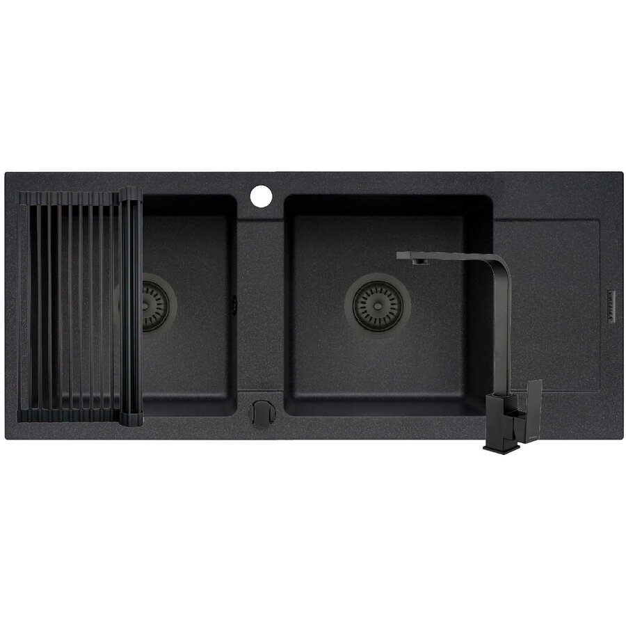 Set Chiuveta Pyragranite Mido 116 Baterie Cecilia si Roll Up