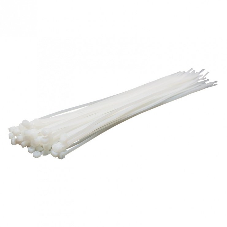 Set coliere KAB0004 PVC 100 bucati 300 x 3.6 mm Alb