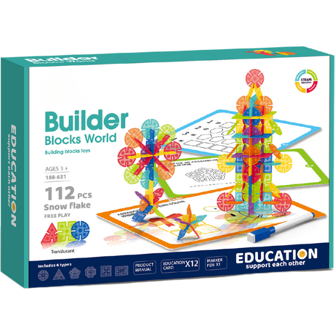 Set de Constructie Fulgi de Zapada 112 Piese 3 Ani+ Multicolor