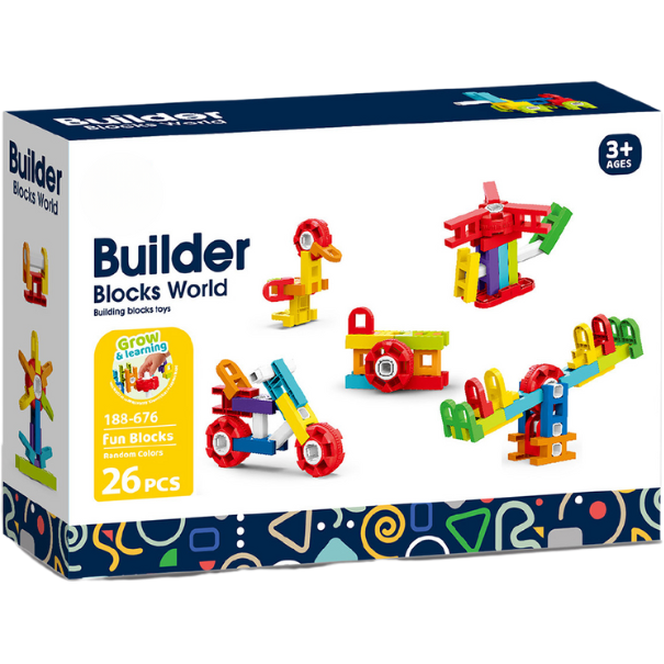 Set de Constructie Fun Blocks 26 Piese 3 Ani+ Multicolor
