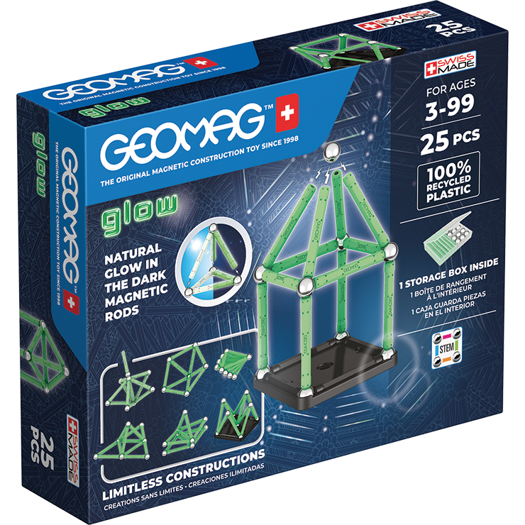 Set de Constructie Magnetic 328 Glow 25 Piese 3 Ani+
