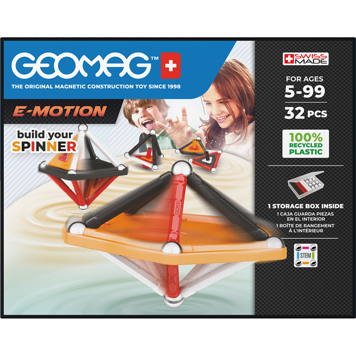 Set de Constructie Magnetic E-Motion 32 Piese 5 Ani+ Multicolor