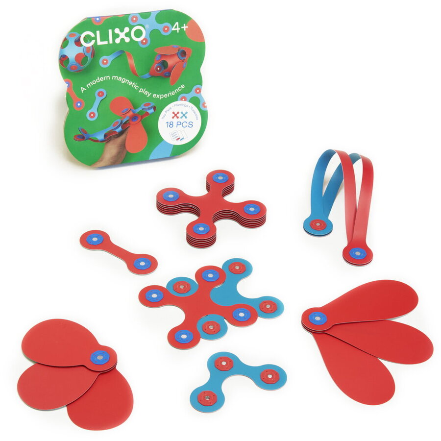 Set de Constructie Magnetic Itsy Flamingo & Turcoaz 18 Piese 4 Ani+ Multicolor