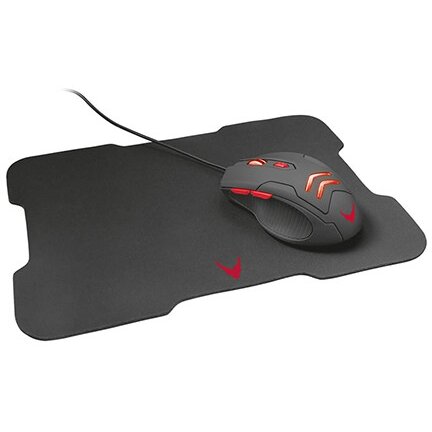 Set Gaming VSETMPX4 Mouse Optic cu Fir 3200DPI + Mousepad Negru