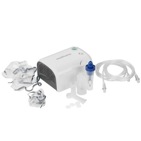 Set Inhalator Masca Copii/Adulti Furtun 180cm Adaptor Nazal Alb