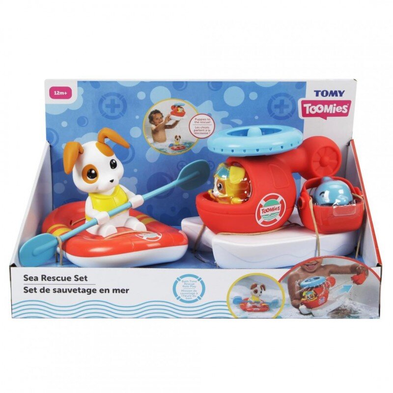 Set Jucarii de Baie Elicopter de Salvare si Barca 12Luni+ Multicolor
