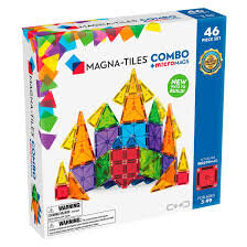 Set Magnetic De Construit 46 Piese Combo + microMAGS Multicolor